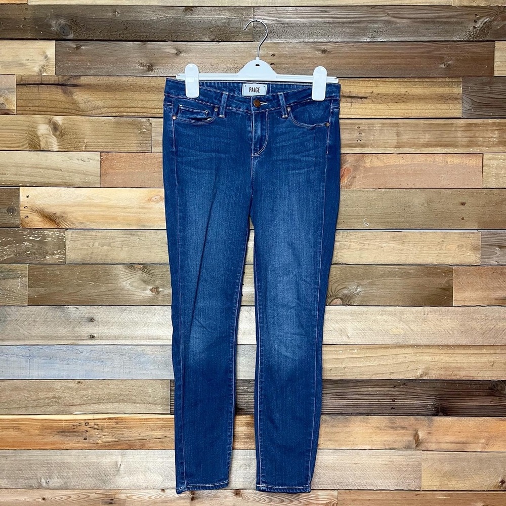 PAIGE Dark Wash Verdugo Crop Skinny Jeans - 29